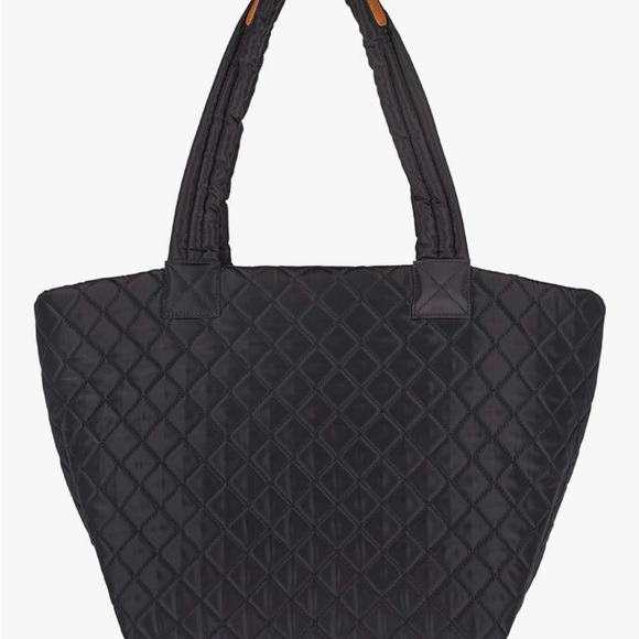 Great for travel! Black Quilted Tote Bag - Picture 1 of 4